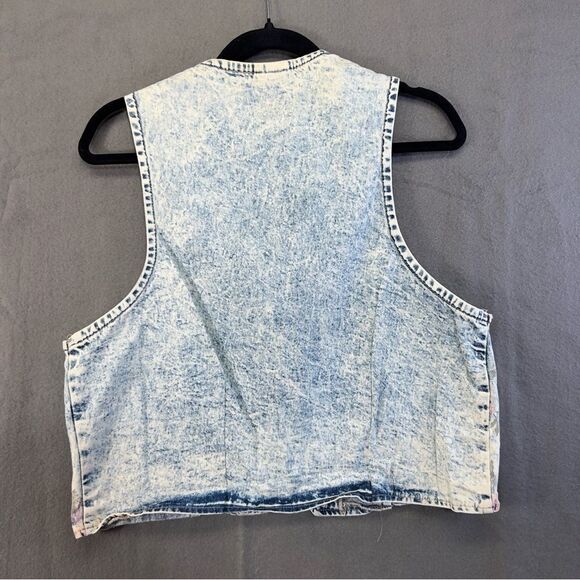 1980s crop fit 100 percent cotton vest Vivaldi vintage vest large - Picture 3 of 12